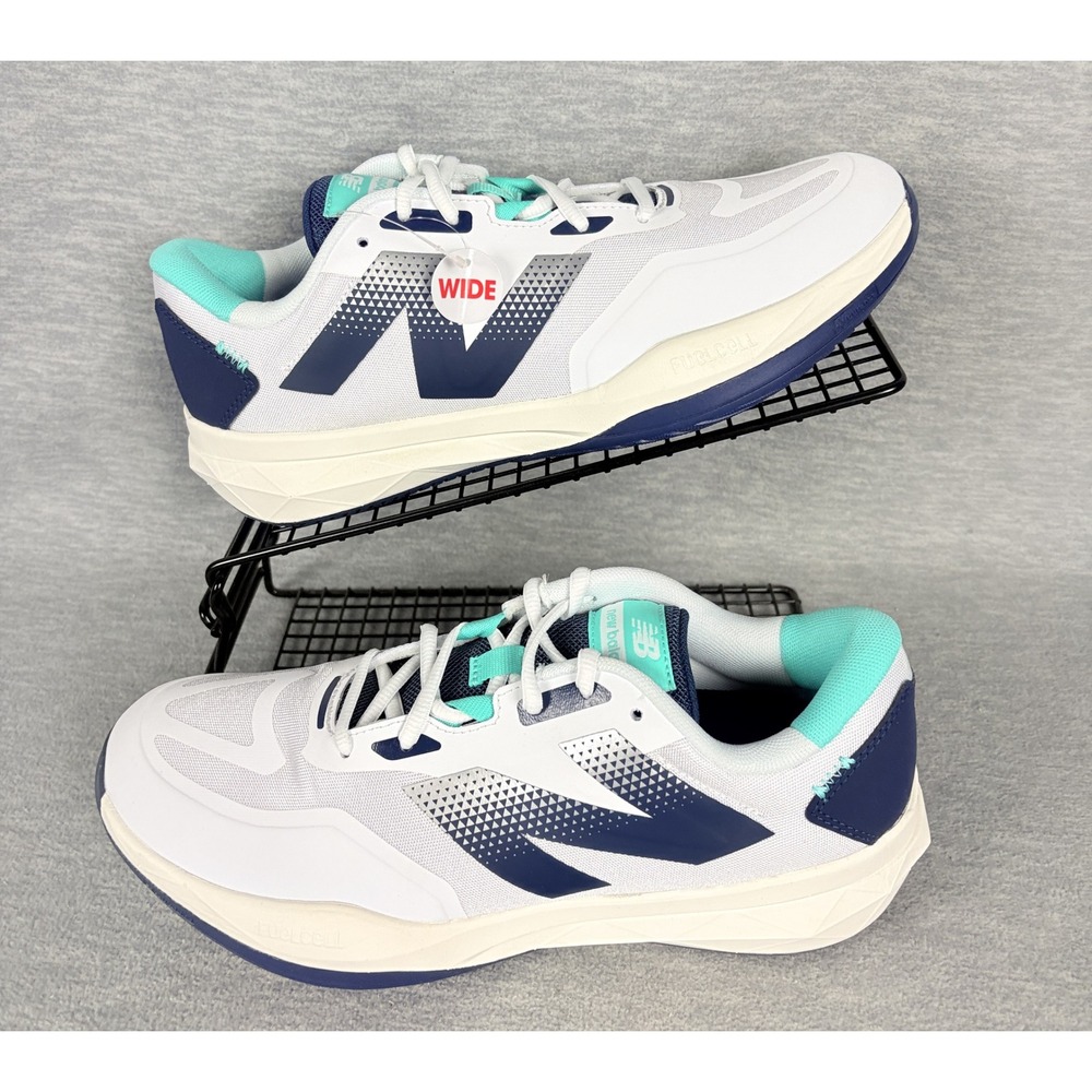 New Balance FuelCell 796v4 Pickleball Sneakers Men 9 2E White Blue Court Tennis